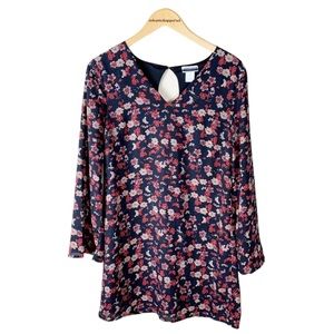 VTG Contempo Casuals 90s Floral Keyhole Babydoll dress‎